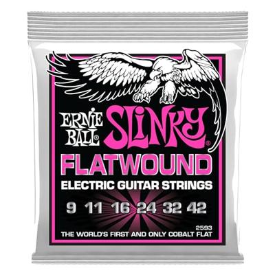 Ernie Ball 2593 Super Slinky Flatwound 09 - 42 snarenset voor gitaar