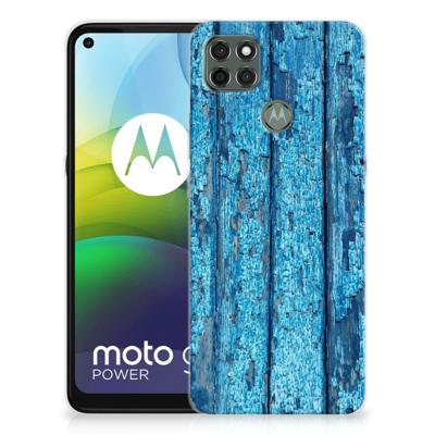 Motorola Moto G9 Power | Bumper Hoesje | Wood Blue