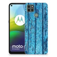 Motorola Moto G9 Power | Bumper Hoesje | Wood Blue - thumbnail