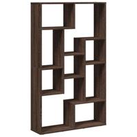 Boekenkast 72x20x120 cm bewerkt hout bruin eikenkleurig - thumbnail
