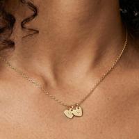 Initialen ketting - Hart - Goud - 2 st - thumbnail