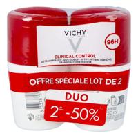 Vichy Deo Roll-on Clinical Control 96u Overmatige Transpiratie Duo 2x50ml - thumbnail