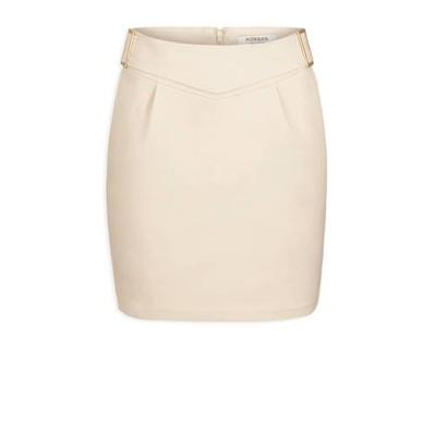Morgan mini rok met plooien beige