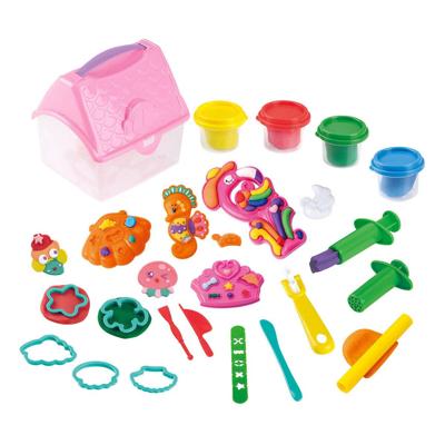 Playgo fantasiewereld kleiset in opbergdoos - 4 kleipotjes