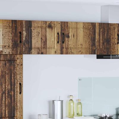 Keukenkast met plank 2 pcs Oudhout 50 x 31 x 40 cm Bewerkt hout