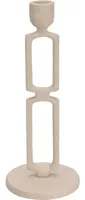 Kandelaar metaal rond 10x25cm warm grey - thumbnail