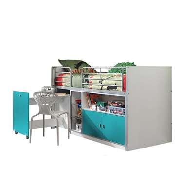 Vipack halfhoogslaper Bonny - turquoise - 121x96x207 cm