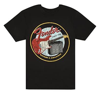 Fender 1946 Guitars & Amplifiers T-Shirt Vintage Black S Fender 1946 Guitars & Amplifiers T-Shirt Vintage Black S