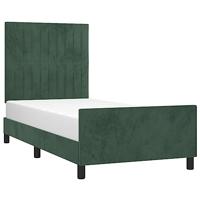 Bedframe zonder matras 80x200 cm fluweel donkergroen - thumbnail