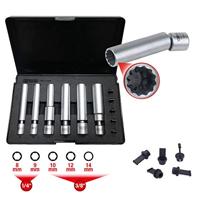 KS Tools 500.7325 1/4 + 3/8 speciale gloei- en bougiestekkerset met scharnier, 11-delig - thumbnail
