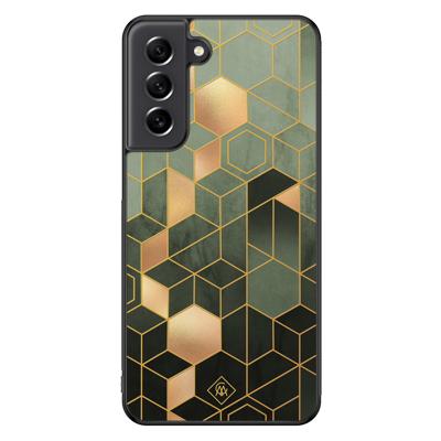 Samsung Galaxy S21 FE hoesje - Kubus groen