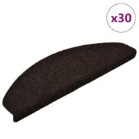 VidaXL Trapmatten zelfklevend 30 stuks 65x21x4 cm donkerbruin halfrond groot - thumbnail