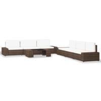7-delige Loungeset poly rattan bruin - thumbnail