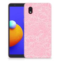 Samsung Galaxy A01 Core | TPU Case | White Flowers - thumbnail