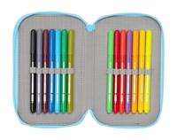 Schooletui met Accessoires Snoopy Love Blauw 12,5 x 19,5 x 5,5 cm 37 Onderdelen - thumbnail