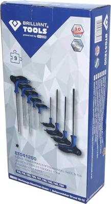 Brilliant Tools BT041200 Haakse schroevendraaierset T 10, T 15, T 20, T 25, T 27, T 30, T 40, T 45, T 50 9-delig - thumbnail