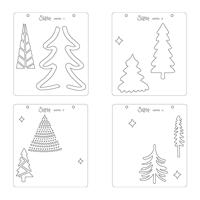 Sizzix • layered stencils doddle trees 4stuks - thumbnail