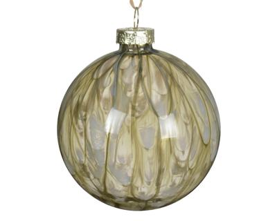 Kerstbal glas d8l8h8 cm rosemarijn Decoris - Decoris