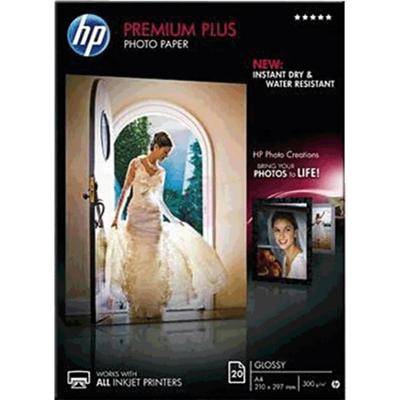 HP Premium Plus fotopapier ft A4, 300 g, pak van 20 vel, glanzend