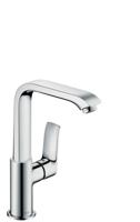 Hansgrohe Metris wastafelkraan met hoge draaibare uitloop met waste chroom 31087000 - thumbnail