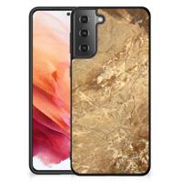 Samsung Galaxy S21 Marmeren Print Telefoonhoesje Marmer Creme - thumbnail
