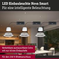 Paulmann 92439 LED-plafondlamp, LED-inbouwlamp 6 W IJzer (geborsteld) - thumbnail