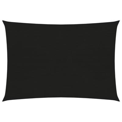 Zonnezeil 160 g/m 4x5 m HDPE zwart