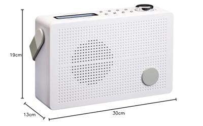 Lenco DAB + digitale radio/FM-radio PDR-030 draagbaar met accu, RDS-display, zendergeheugen, wekkerfunctie, hoofdtelefoonaansluiting, telescopische antenne, wit