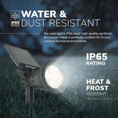 Bend solar prikspot - Incl. Schemerschakelaar - 6000K koud wit - 2 lichtstanden - 200lm - 6-9 uur brandtijd - Kantelbaar en richtbaar - IP65 waterdicht