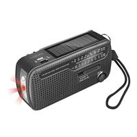 LogiLink noodradio met 3 oplaadmogelijkheden: dynamo-handslinger, zonnepaneel en USB, met geïntegreerde zaklamp - thumbnail