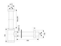 Sifon Tiger Design 32 mm 5/4 Geborsteld RVS - thumbnail
