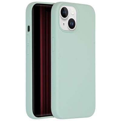 Accezz Liquid Silicone Backcover iPhone 15 Telefoonhoesje Blauw