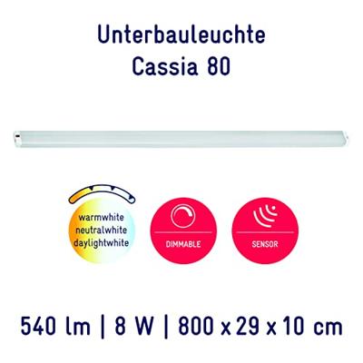 Müller-Licht Cassia Sensor LED-onderbouwlamp LED LED vast ingebouwd 8 W Warmwit, Neutraalwit, Daglichtwit Wit Müller-Licht Cassia Sensor LED-onderbouwlamp LED LED vast ingebouwd 8 W Warmwit, Neutraalwit, Daglichtwit Wit
