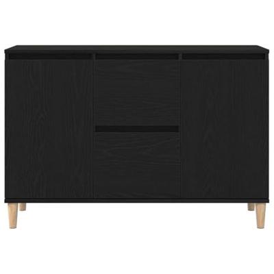 Dressoir met lade Zwart 101 x 35 x 60 cm Bewerkt hout