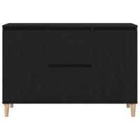 Dressoir met lade Zwart 101 x 35 x 60 cm Bewerkt hout - thumbnail