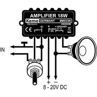 Kemo M033N Mono-versterker Module 9 V/DC, 12 V/DC, 18 V/DC, 20 V/DC 18 W 4 Ω - thumbnail