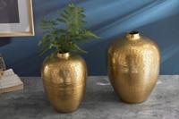 Elegantes Vasen 2er Set ORIENTAL 32cm goud im Rice Hammerschlag Design - 41532 - thumbnail