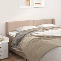 Hoofdbord met randen 183x16x78/88 cm kunstleer cappuccinokleur - thumbnail
