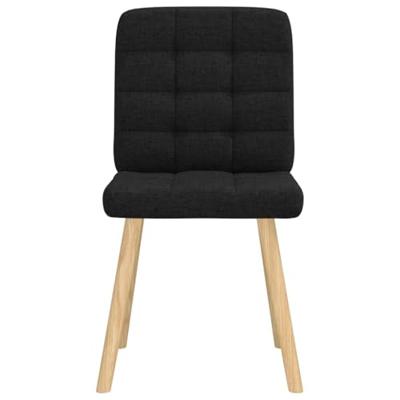 Eetkamerstoelen 4 st stof zwart