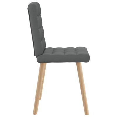 Eetkamerstoelen 6 st stof donkergrijs