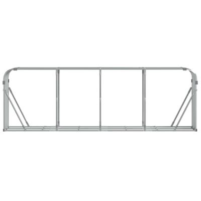 Haardhoutopslag 300x45x100 cm gegalvaniseerd staal zilverkleur - thumbnail