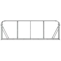 Haardhoutopslag 300x45x100 cm gegalvaniseerd staal zilverkleur - thumbnail