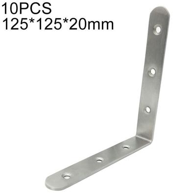 10 STKS RVS 90 graden hoek beugel hoek brace joint beugel bevestiger meubilair kabinet schermen muur (125mm)