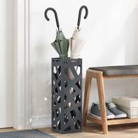 VidaXL Paraplu standaard antraciet 15,5 x 15,5 x 49 cm metaal - thumbnail