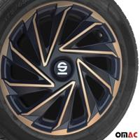 4-Delige Sparco Wieldoppenset Varese 15-inch goud/zwart - thumbnail