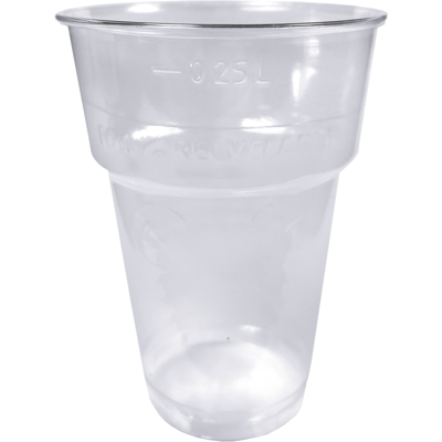 Glas | bierglas | gerecycled PET | 250ml | 108mm | helder | 1000 stuks Glas | bierglas | gerecycled PET | 250ml | 108mm | helder | 1000 stuks