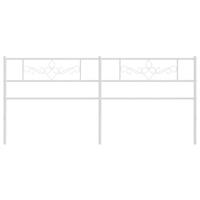 Hoofdbord 200 cm metaal wit - thumbnail