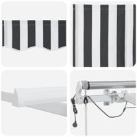 Luifel automatisch uittrekbaar LED 400x300 cm antraciet en wit - thumbnail