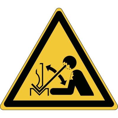 BRADY ISO veiligheidsmarkering - waarschuwing voor snel bewegende werkstuk PIC W032-TRI 100-AL-CRD