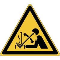 BRADY ISO veiligheidsmarkering - waarschuwing voor snel bewegende werkstuk PIC W032-TRI 100-AL-CRD - thumbnail